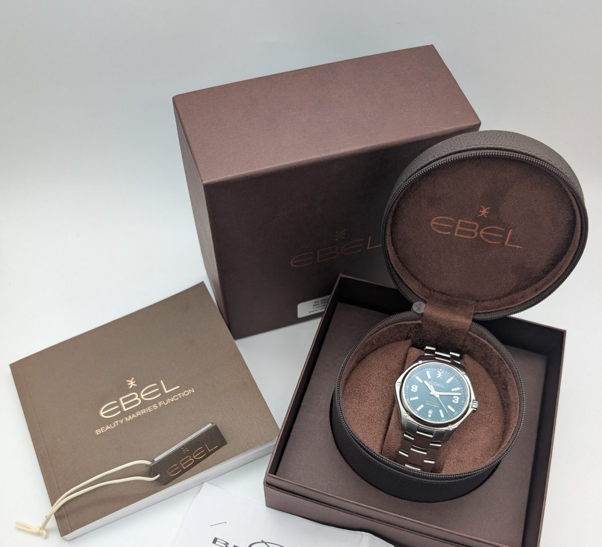 Ebel Discovery Gent 1216421 Edelstahl Ø41 mm Uhr Fullset Bj2020 #787