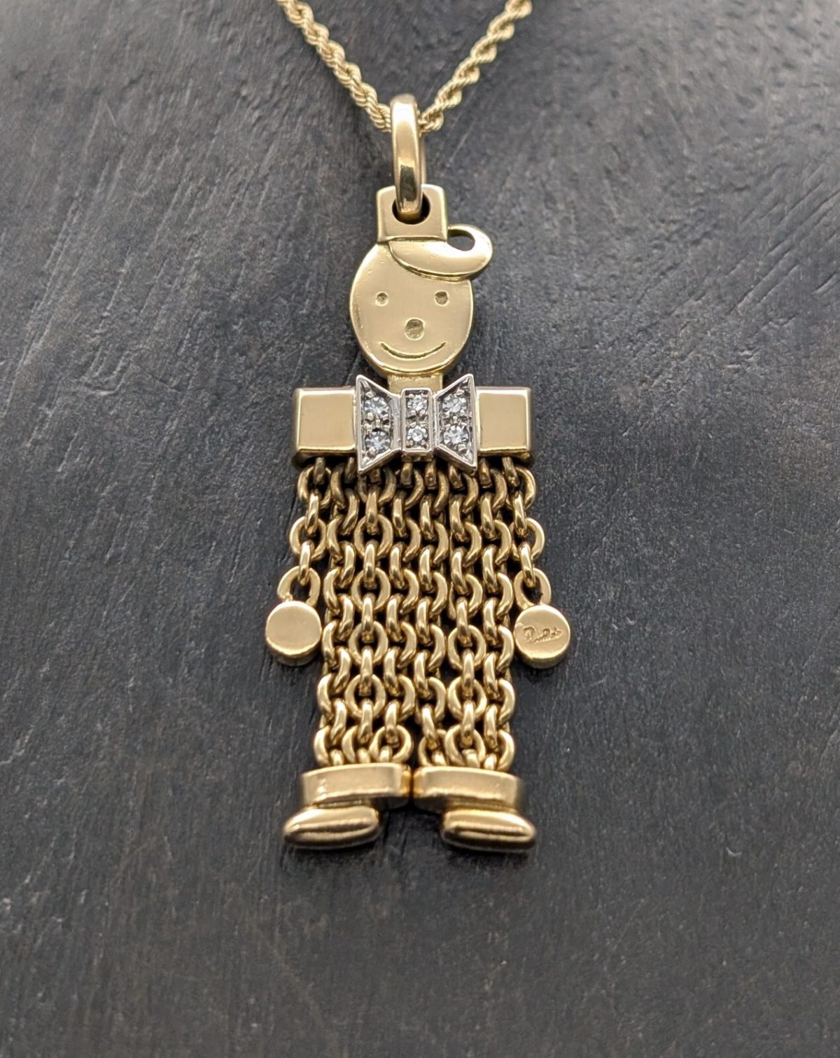 Pomellato Brillanten Anhänger Harkelin Clown 750/18K Gelbgold 13,10Gramm #861
