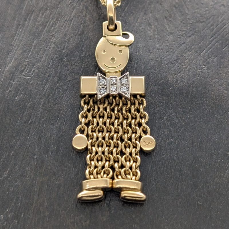 Pomellato Brillanten Anhänger Harkelin Clown 750/18K Gelbgold 13,10Gramm #861