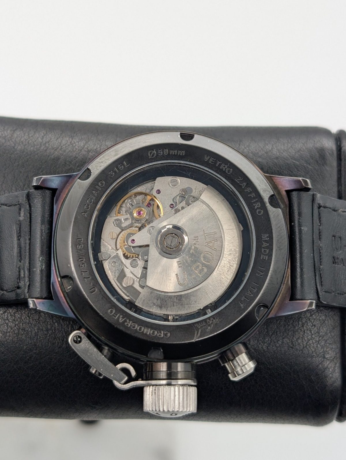 U-Boat Flightdeck Ceramic Chronograph U-7750/50 Fullset Ø50mm Uhr Herrenuhr#896