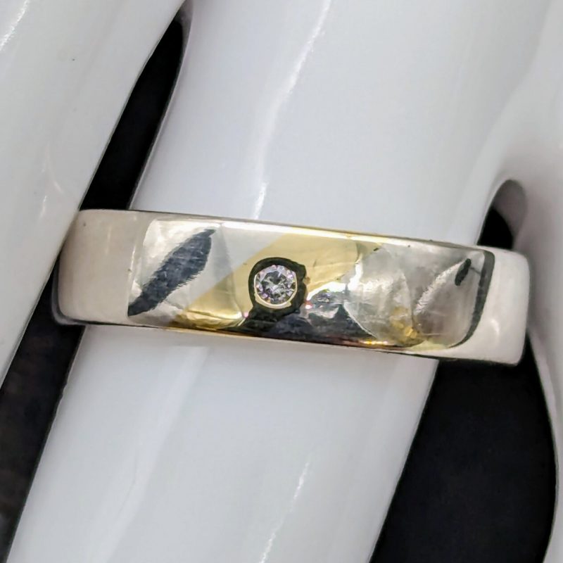 Brillant Ring Verlobungsring 0,025ct 925 Silber Größe53 Ring 4,90Gr. #228