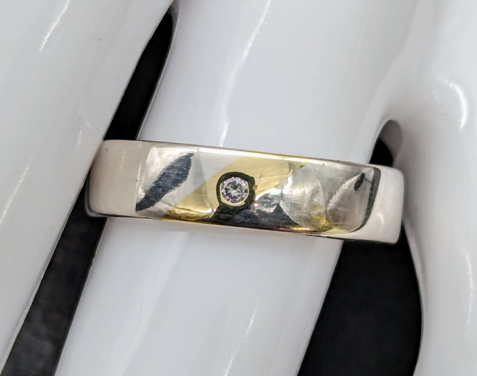 Brillant Ring Verlobungsring 0,025ct 925 Silber Größe53 Ring 4,90Gr. #228