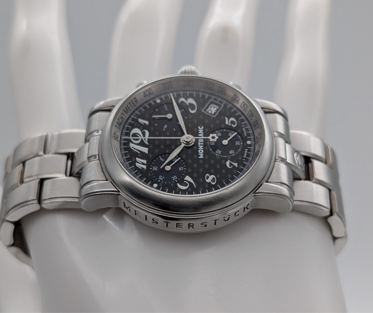 Montblanc Star Meisterstück Chronograph Uhr 7038 Quarz Uhr Stahl Ø36mm #824