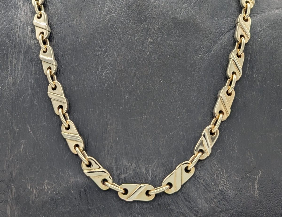 Brillanten Panzerkette 585/14K Halskette Kette Gelbgold 66,50cm 137Gramm 8mm#934