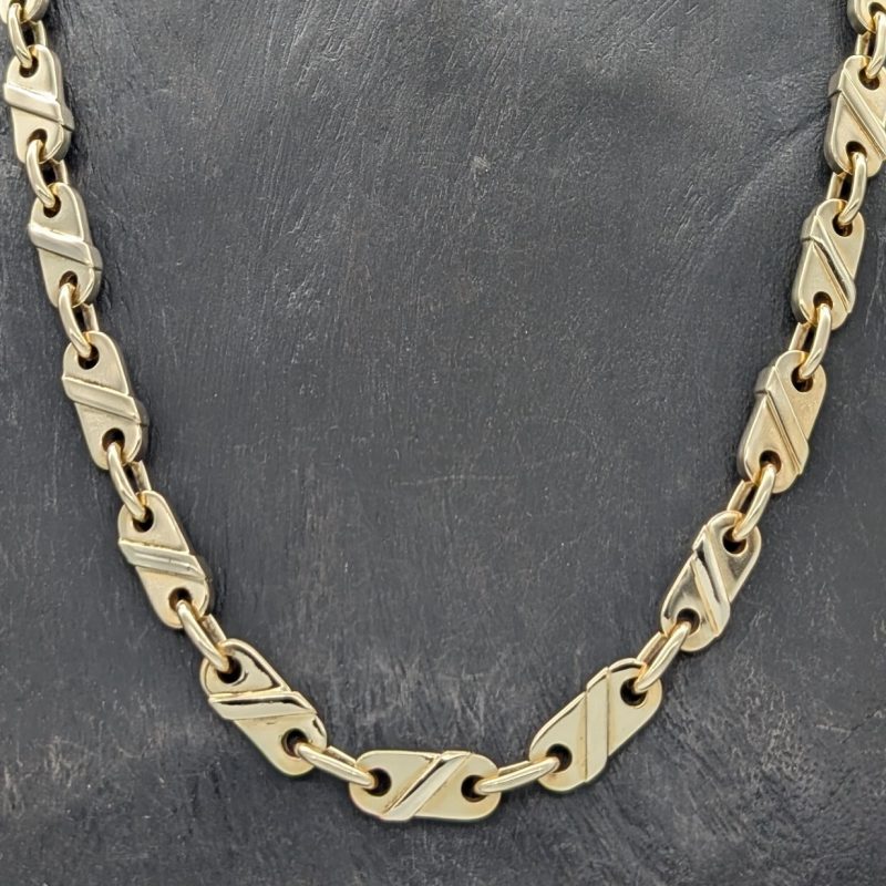 Brillanten Panzerkette 585/14K Halskette Kette Gelbgold 66,50cm 137Gramm 8mm#934