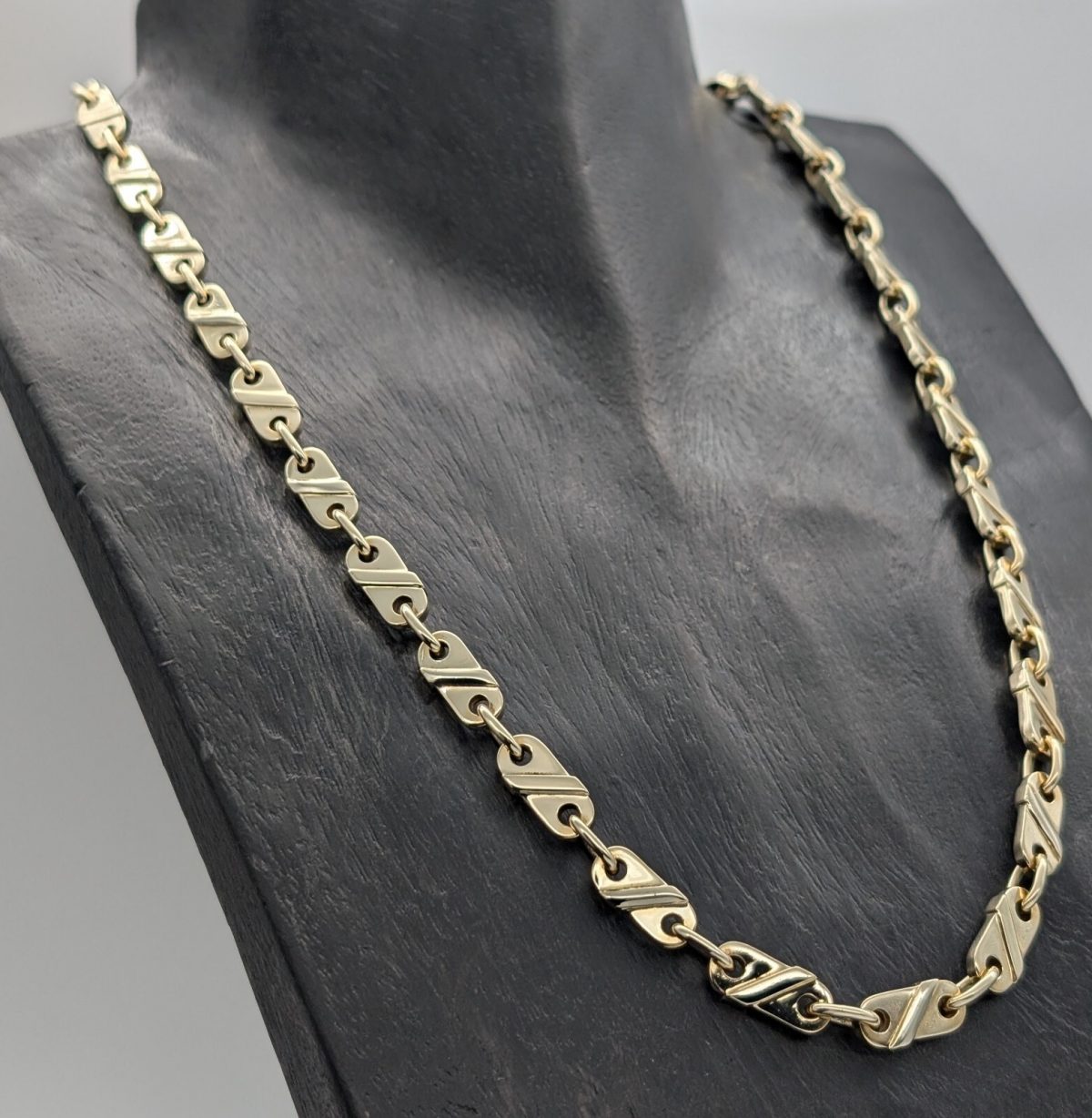 Brillanten Panzerkette 585/14K Halskette Kette Gelbgold 66,50cm 137Gramm 8mm#934