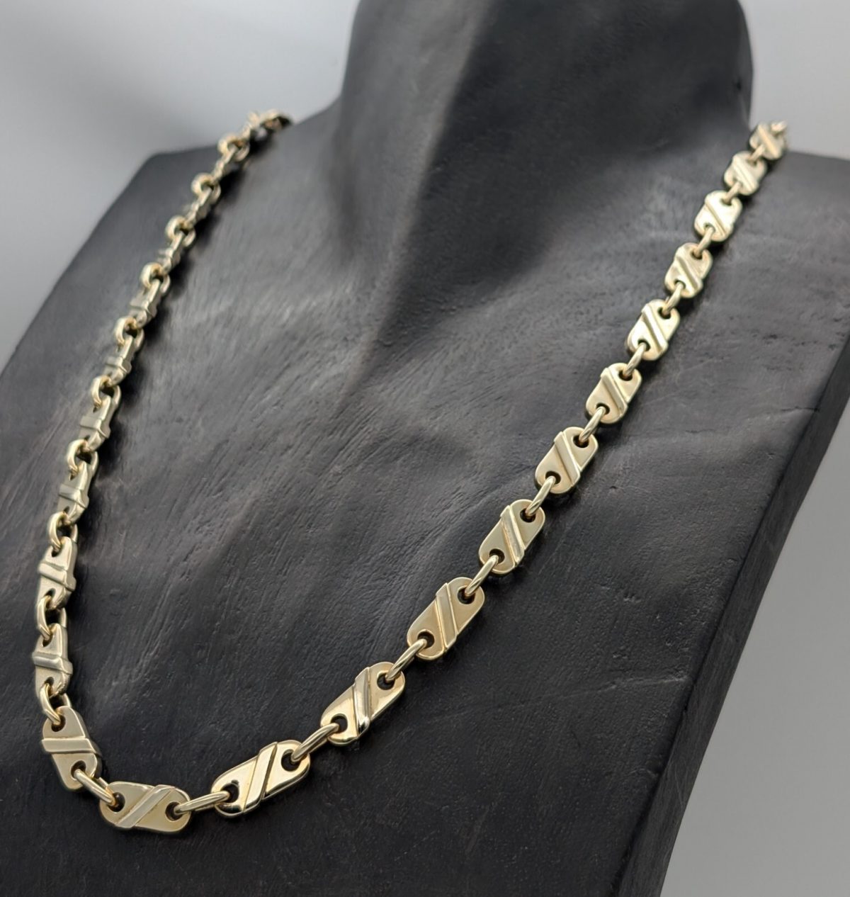 Brillanten Panzerkette 585/14K Halskette Kette Gelbgold 66,50cm 137Gramm 8mm#934