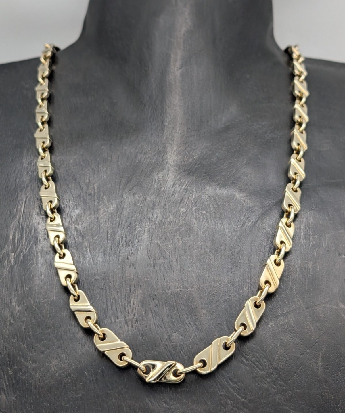 Brillanten Panzerkette 585/14K Halskette Kette Gelbgold 66,50cm 137Gramm 8mm#934