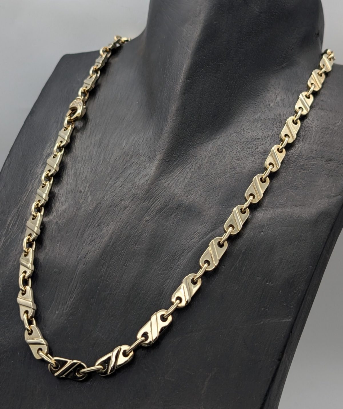 Brillanten Panzerkette 585/14K Halskette Kette Gelbgold 66,50cm 137Gramm 8mm#934