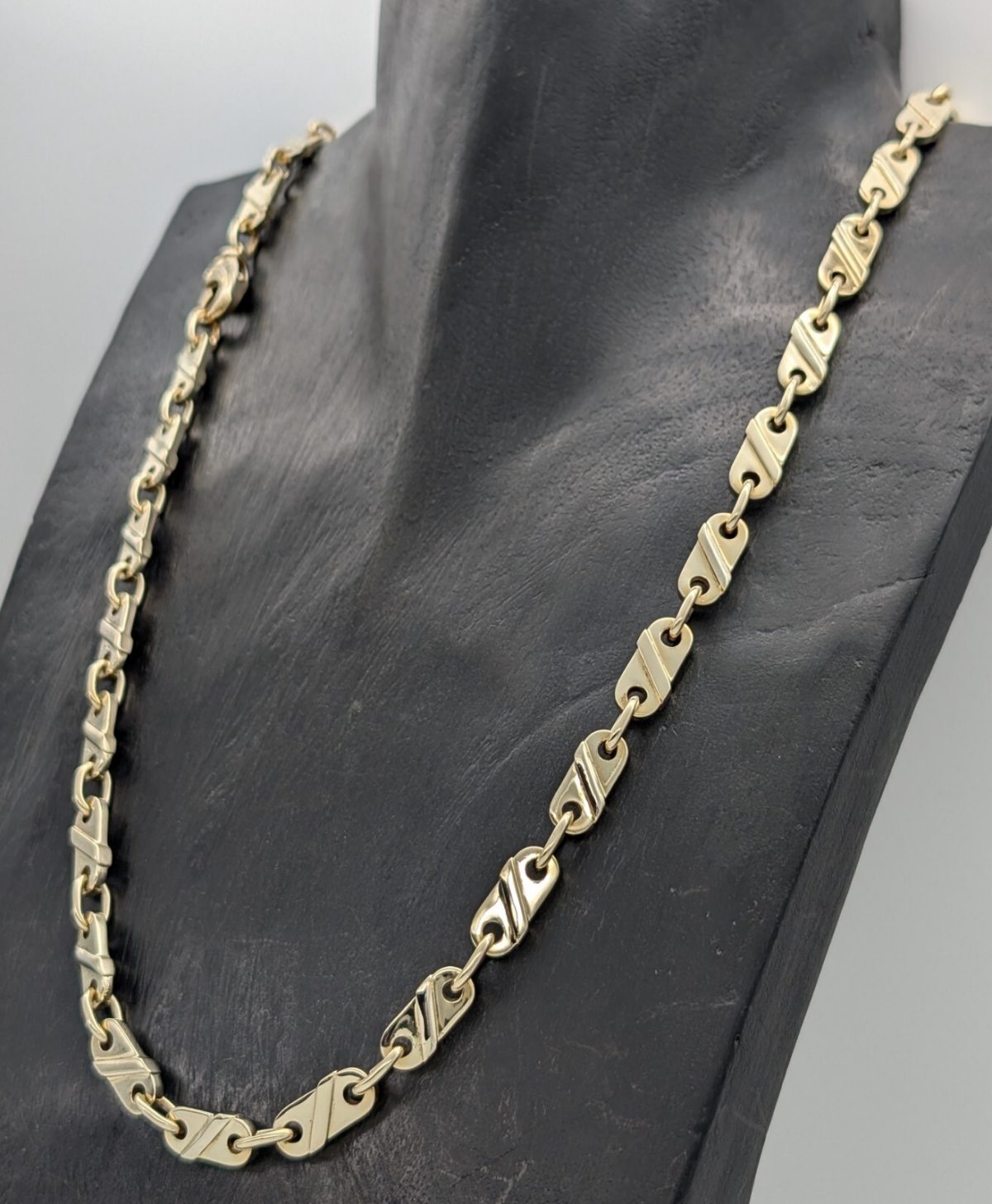 Brillanten Panzerkette 585/14K Halskette Kette Gelbgold 66,50cm 137Gramm 8mm#934