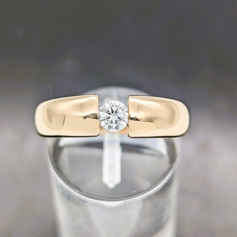 Damen Solitär Brillant Ring 0,25ct Ring Gelbgold 585/14K 5,80Gramm Gr.54 #1115