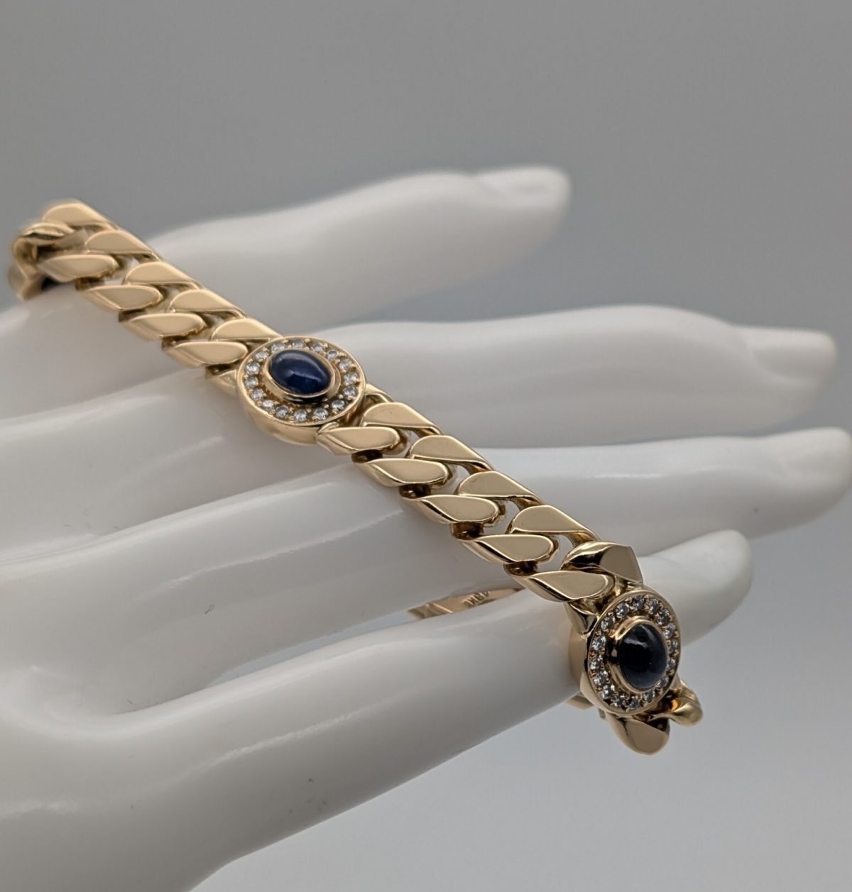 Wempe Brillanten Panzerketten Armband 750/18K Gelbgold 18,50cm 43,10Gr. #933