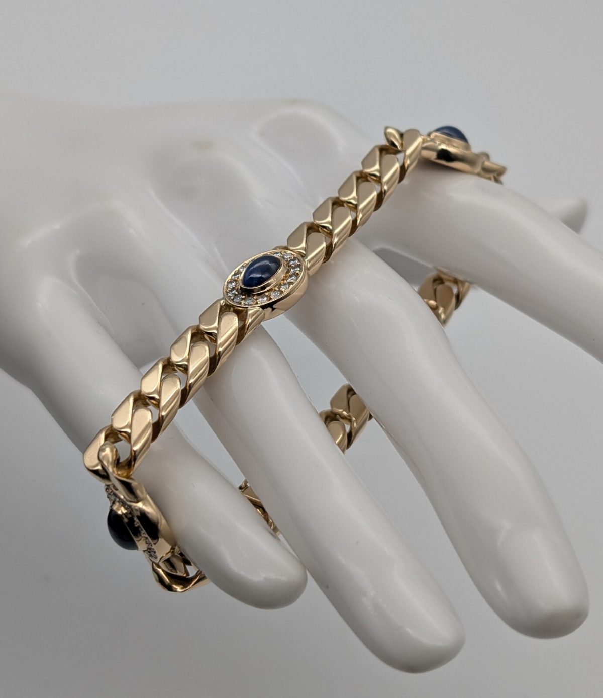 Wempe Brillanten Panzerketten Armband 750/18K Gelbgold 18,50cm 43,10Gr. #933
