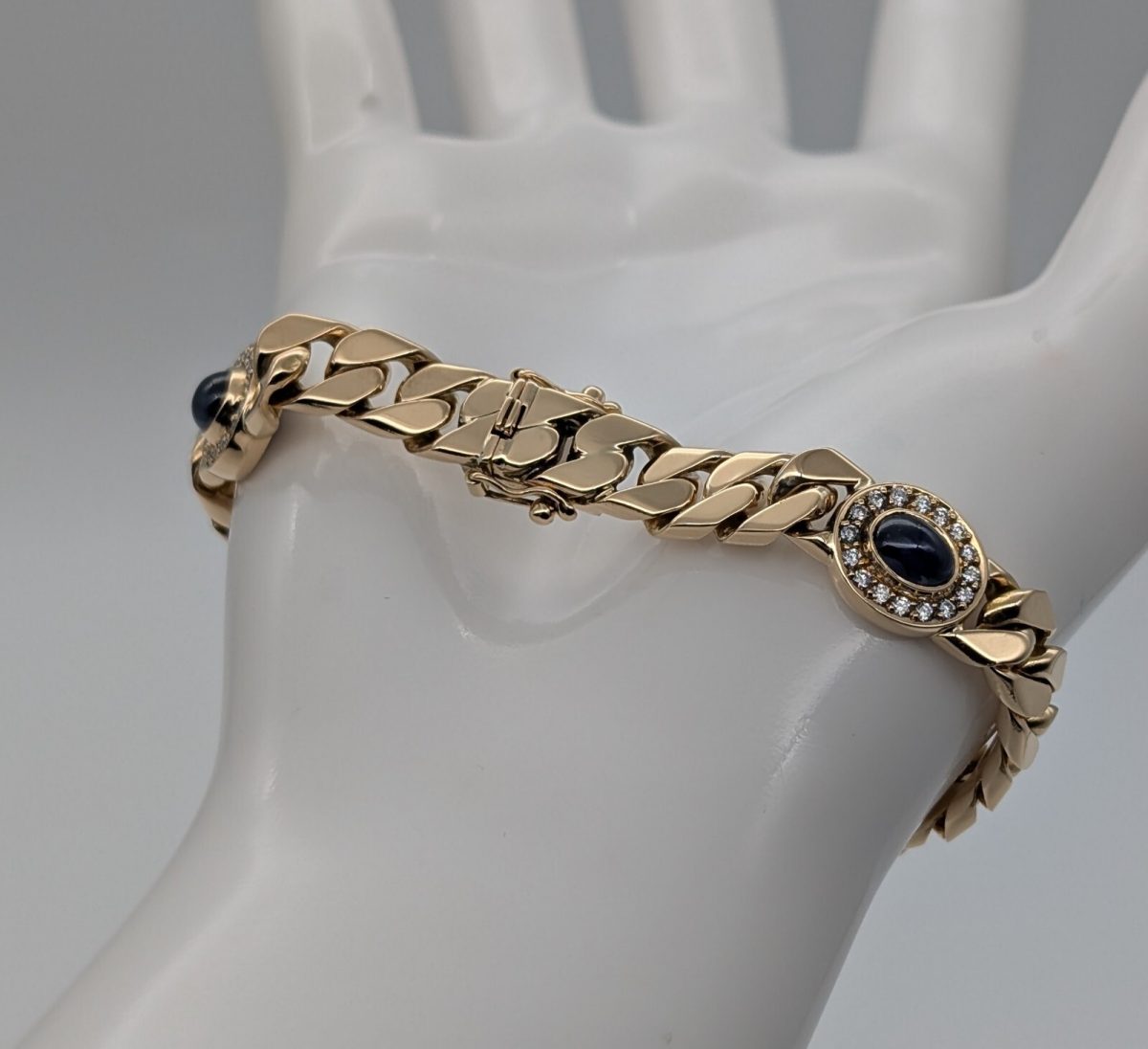 Wempe Brillanten Panzerketten Armband 750/18K Gelbgold 18,50cm 43,10Gr. #933