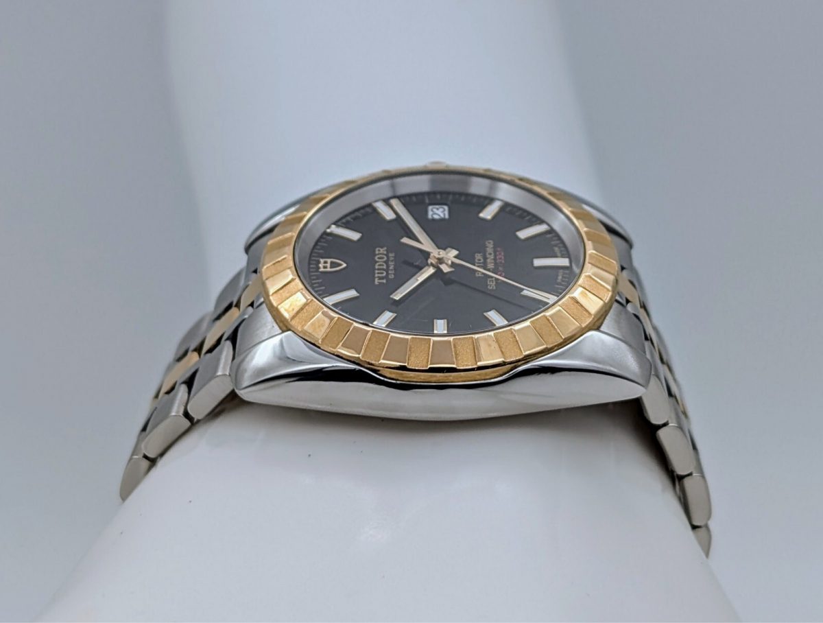 Tudor Classic Ref.21013 Black Dial Automatik Uhr Stahl/Gold 18K Ø38mm #682