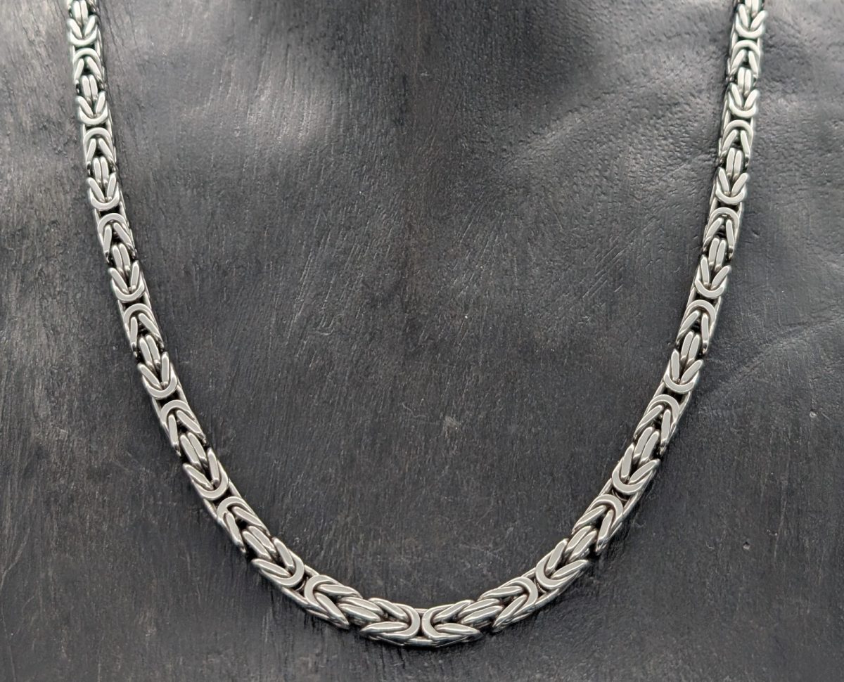 Königskette 925 Sterling Silber Halskette Kette Silver 56,50cm 73,30Gr. 5mm #968