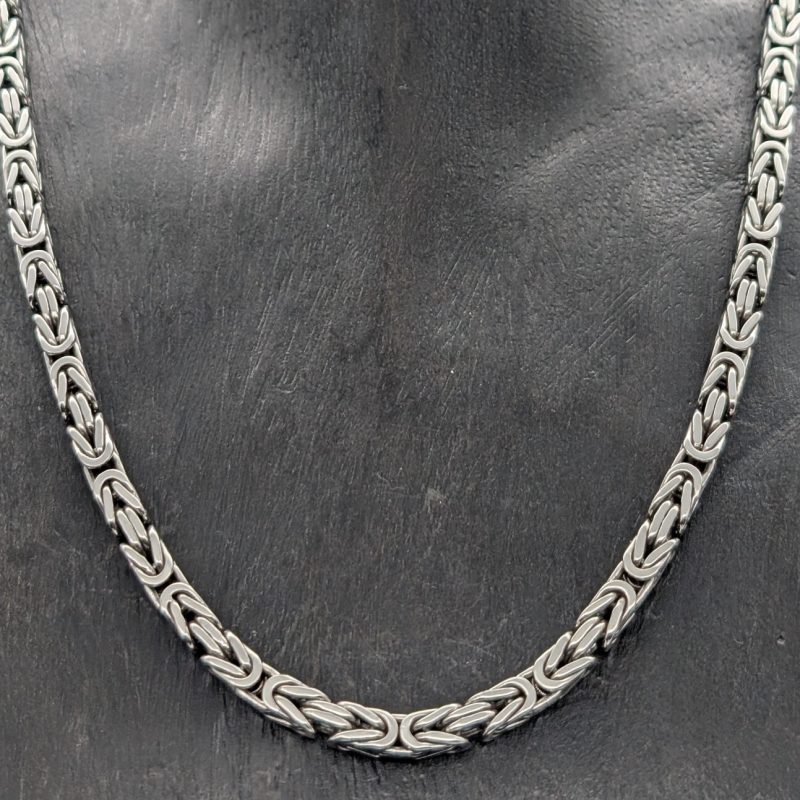 Königskette 925 Sterling Silber Halskette Kette Silver 56,50cm 73,30Gr. 5mm #968