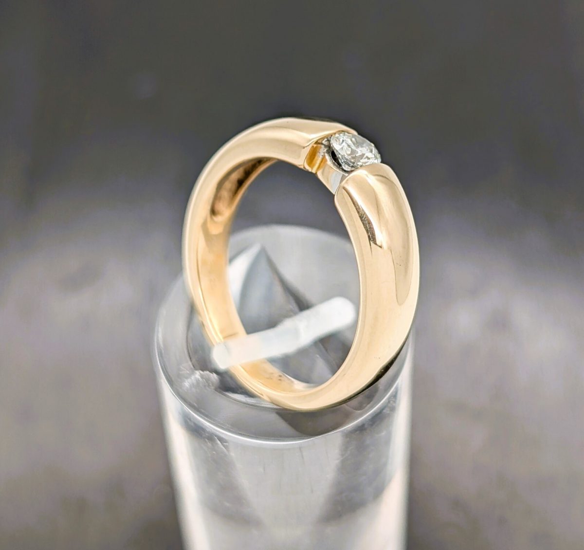Damen Solitär Brillant Ring 0,25ct Ring Gelbgold 585/14K 5,80Gramm Gr.54 #1115