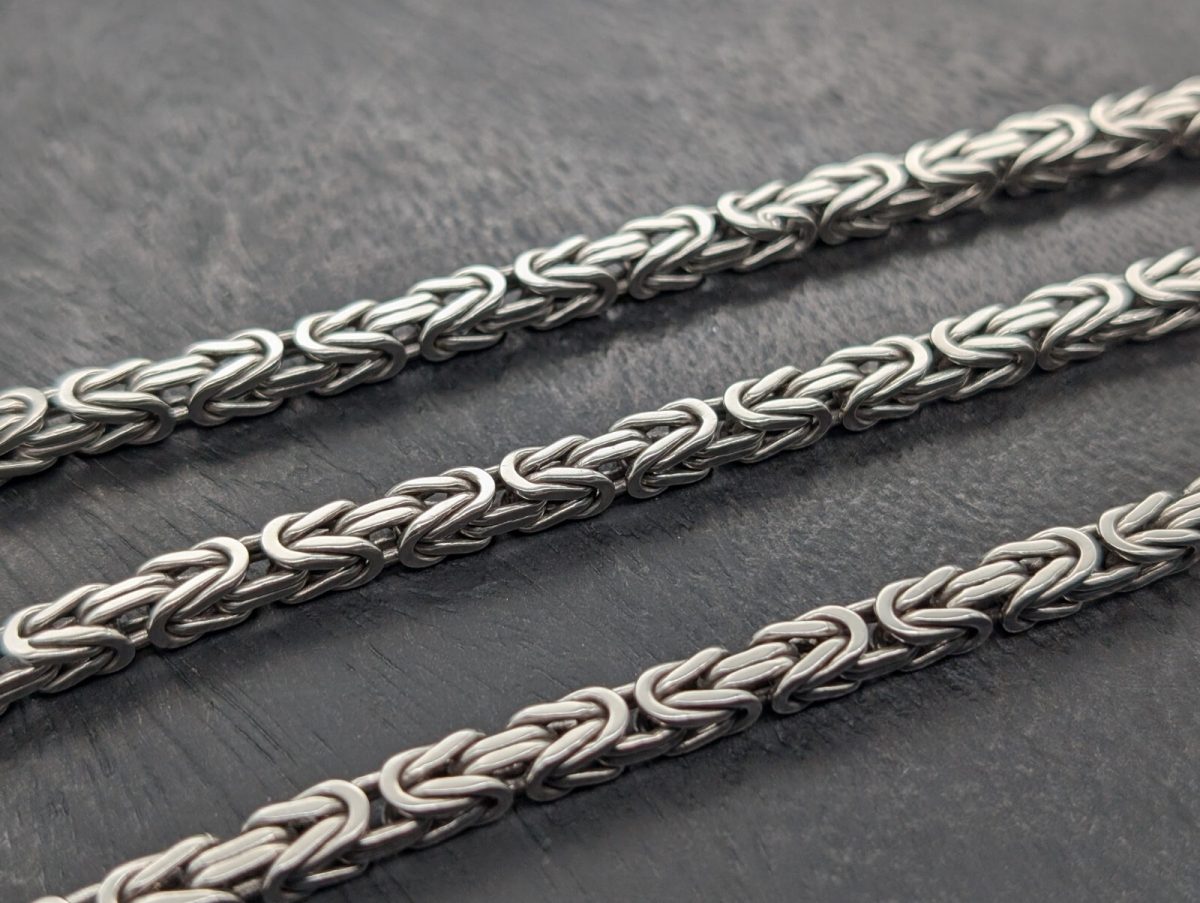Königskette 925 Sterling Silber Halskette Kette Silver 56,50cm 73,30Gr. 5mm #968