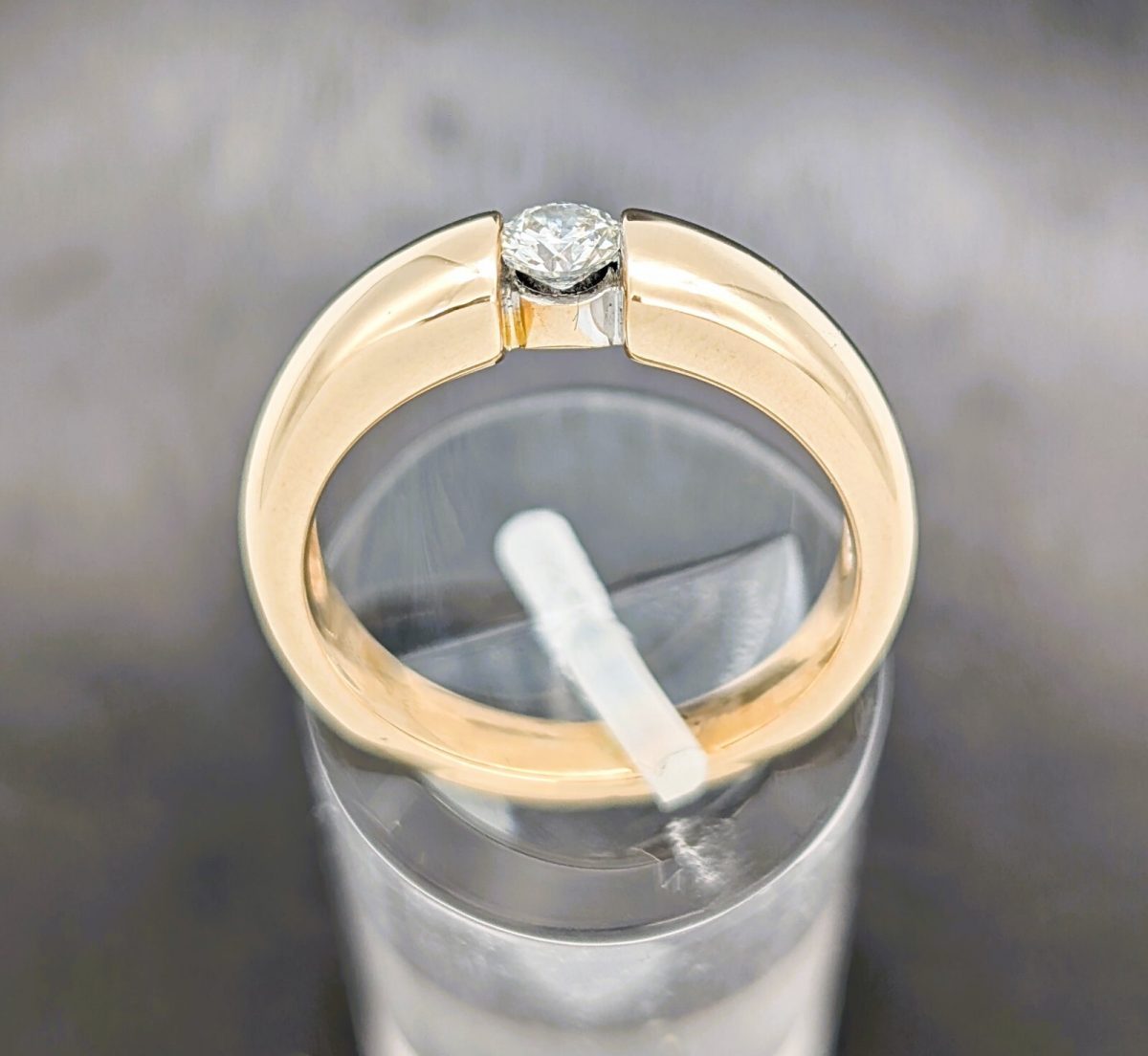 Damen Solitär Brillant Ring 0,25ct Ring Gelbgold 585/14K 5,80Gramm Gr.54 #1115