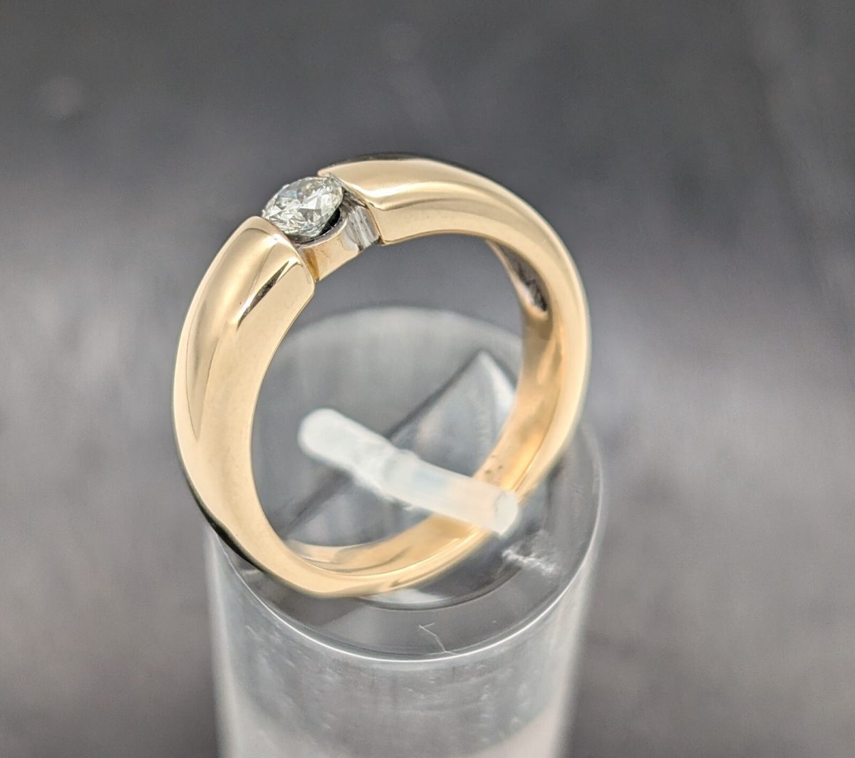 Damen Solitär Brillant Ring 0,25ct Ring Gelbgold 585/14K 5,80Gramm Gr.54 #1115