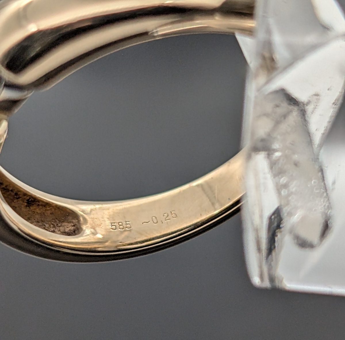 Damen Solitär Brillant Ring 0,25ct Ring Gelbgold 585/14K 5,80Gramm Gr.54 #1115