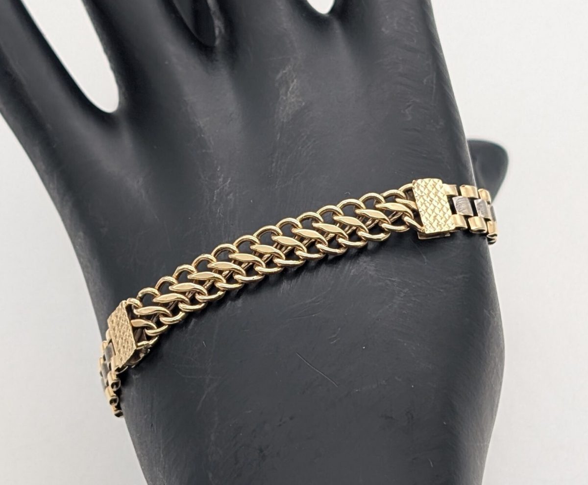 Königsketten Armband 585/14K Kette Gelbgold 19cm königskette 9,00Gr.#1074