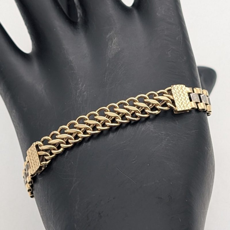 Königsketten Armband 585/14K Kette Gelbgold 19cm königskette 9,00Gr.#1074