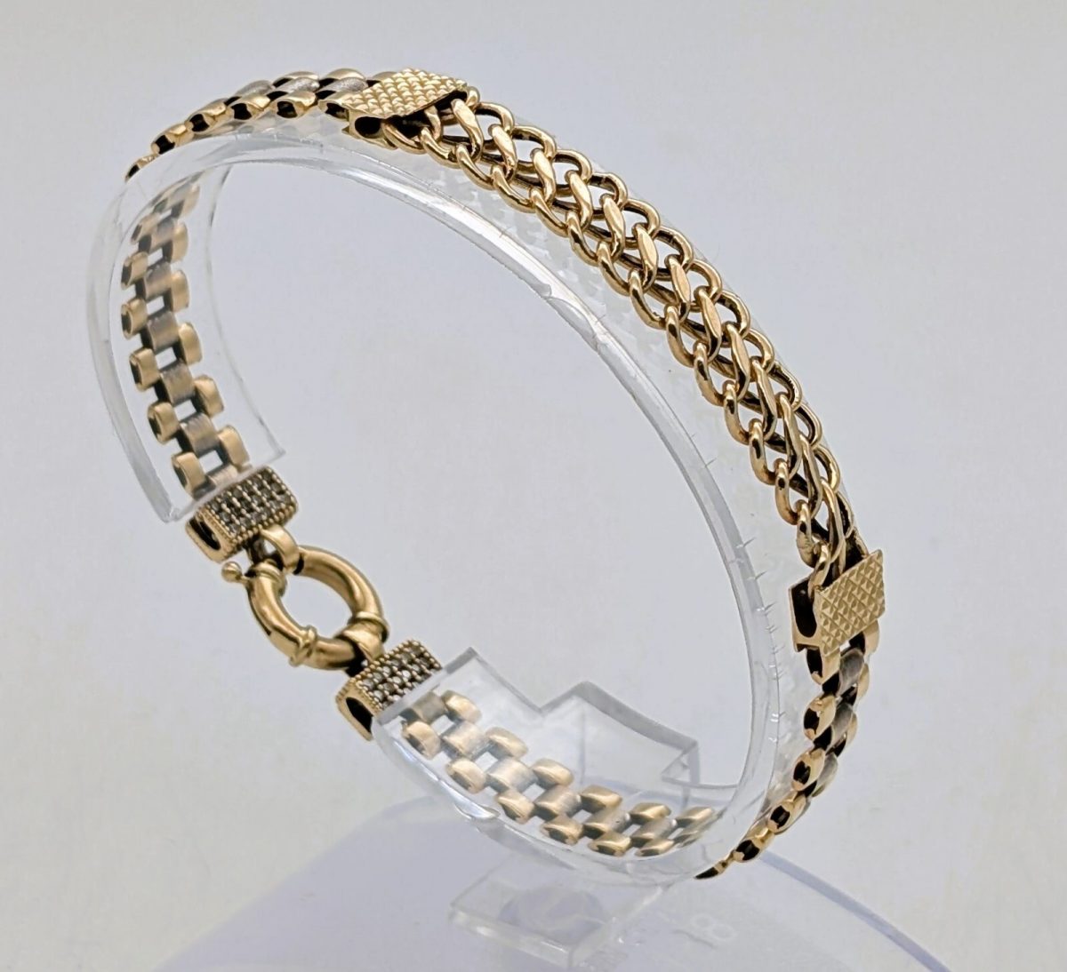 Königsketten Armband 585/14K Kette Gelbgold 19cm königskette 9,00Gr.#1074