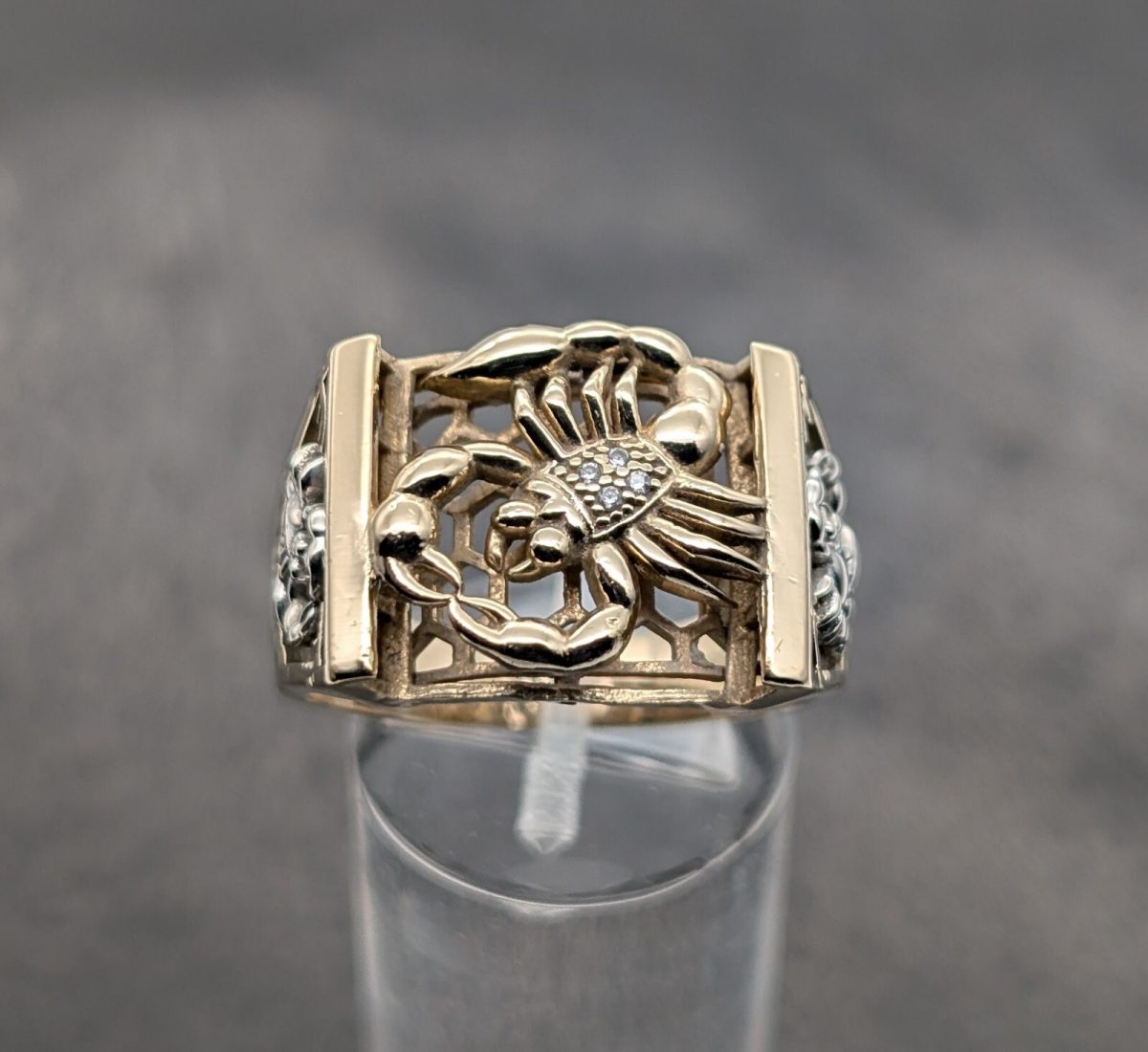 Skorpion Siegelring Ring 585/14K 9,60Gr. Gelbgold Gr.62 #1072