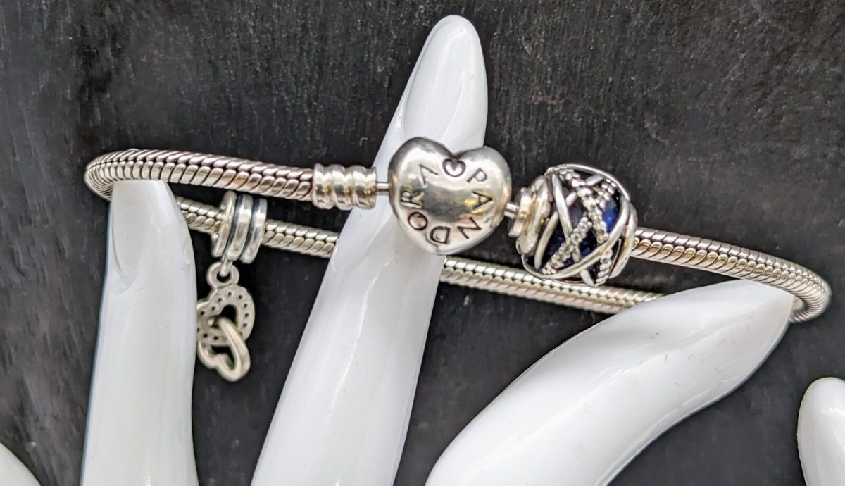 Pandora Armband Armkette 925 Sterling SilberKette 18,50cm 19,80Gr. 2xcharms #248