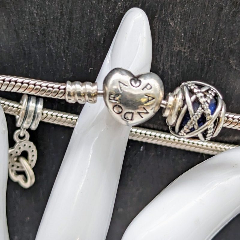 Pandora Armband Armkette 925 Sterling SilberKette 18,50cm 19,80Gr. 2xcharms #248