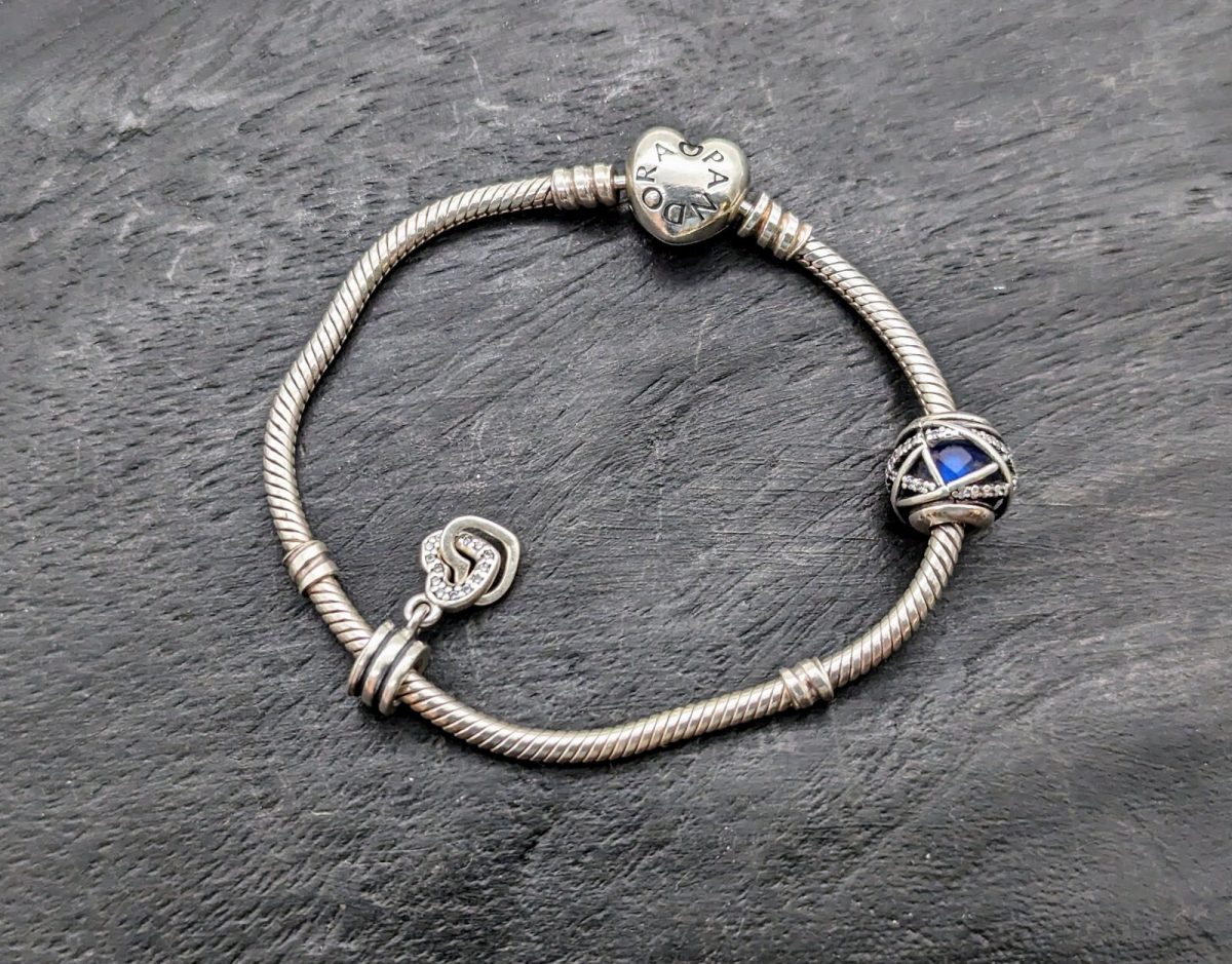 Pandora Armband Armkette 925 Sterling SilberKette 18,50cm 19,80Gr. 2xcharms #248