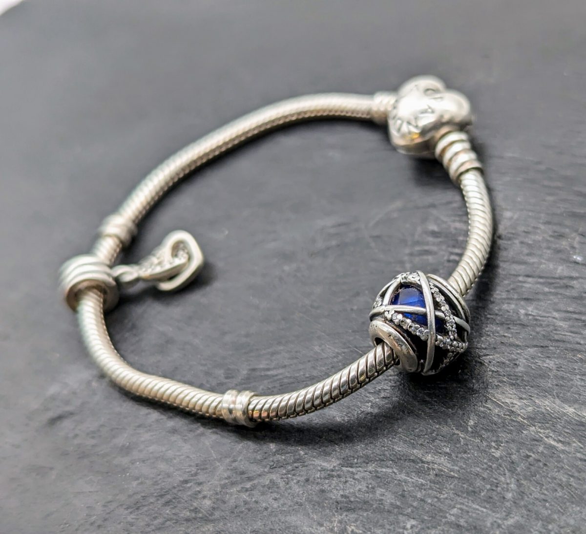Pandora Armband Armkette 925 Sterling SilberKette 18,50cm 19,80Gr. 2xcharms #248