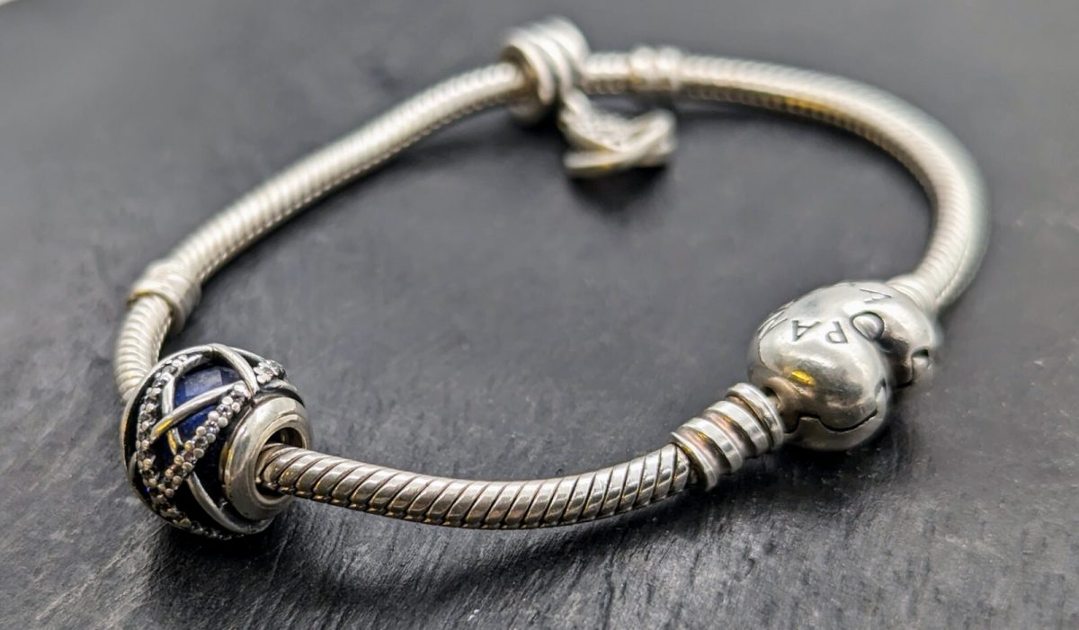 Pandora Armband Armkette 925 Sterling SilberKette 18,50cm 19,80Gr. 2xcharms #248