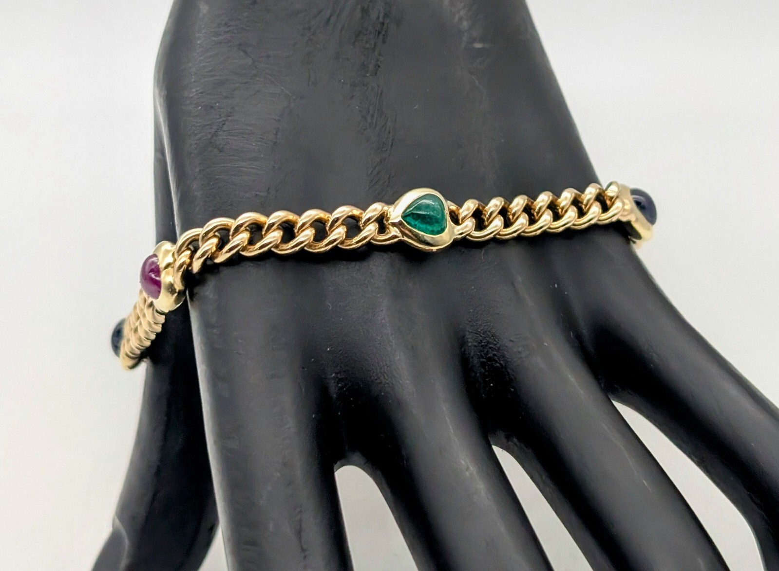 Herz Armband 585/14K Kette Gelbgold 20,50cm Panzerkette 23,10Gr. #1076