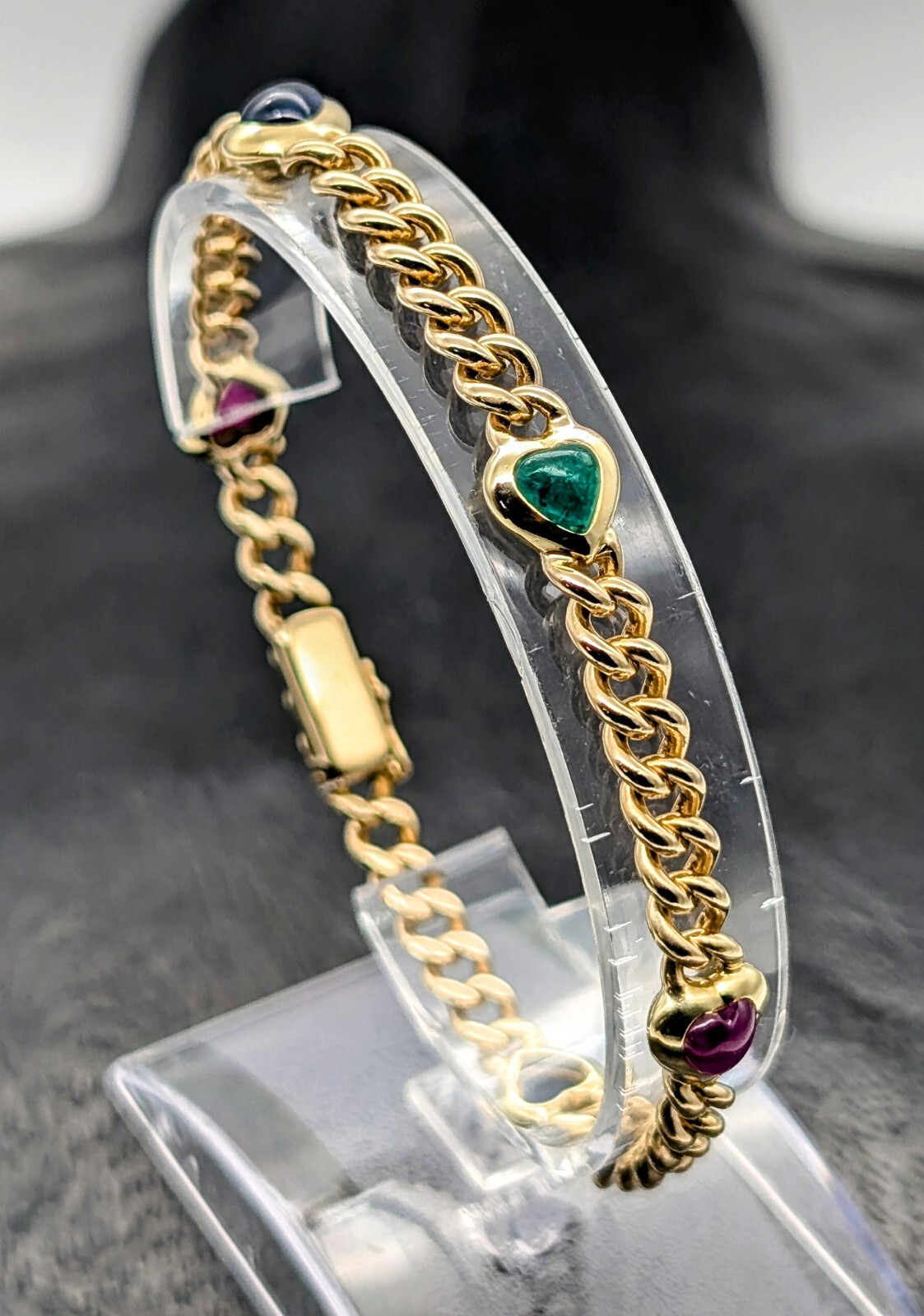 Herz Armband 585/14K Kette Gelbgold 20,50cm Panzerkette 23,10Gr. #1076