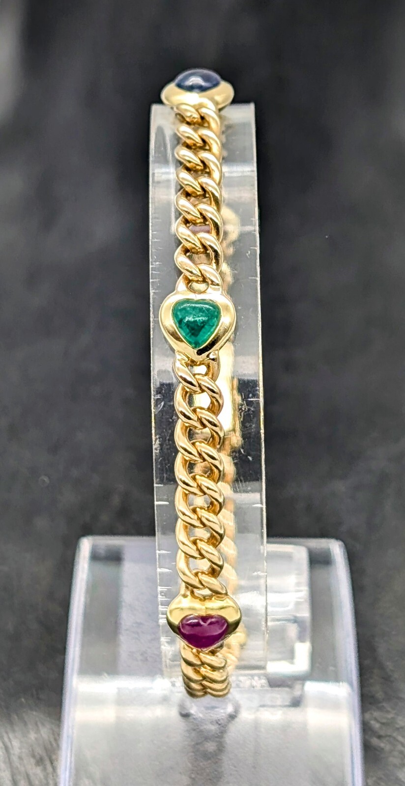 Herz Armband 585/14K Kette Gelbgold 20,50cm Panzerkette 23,10Gr. #1076