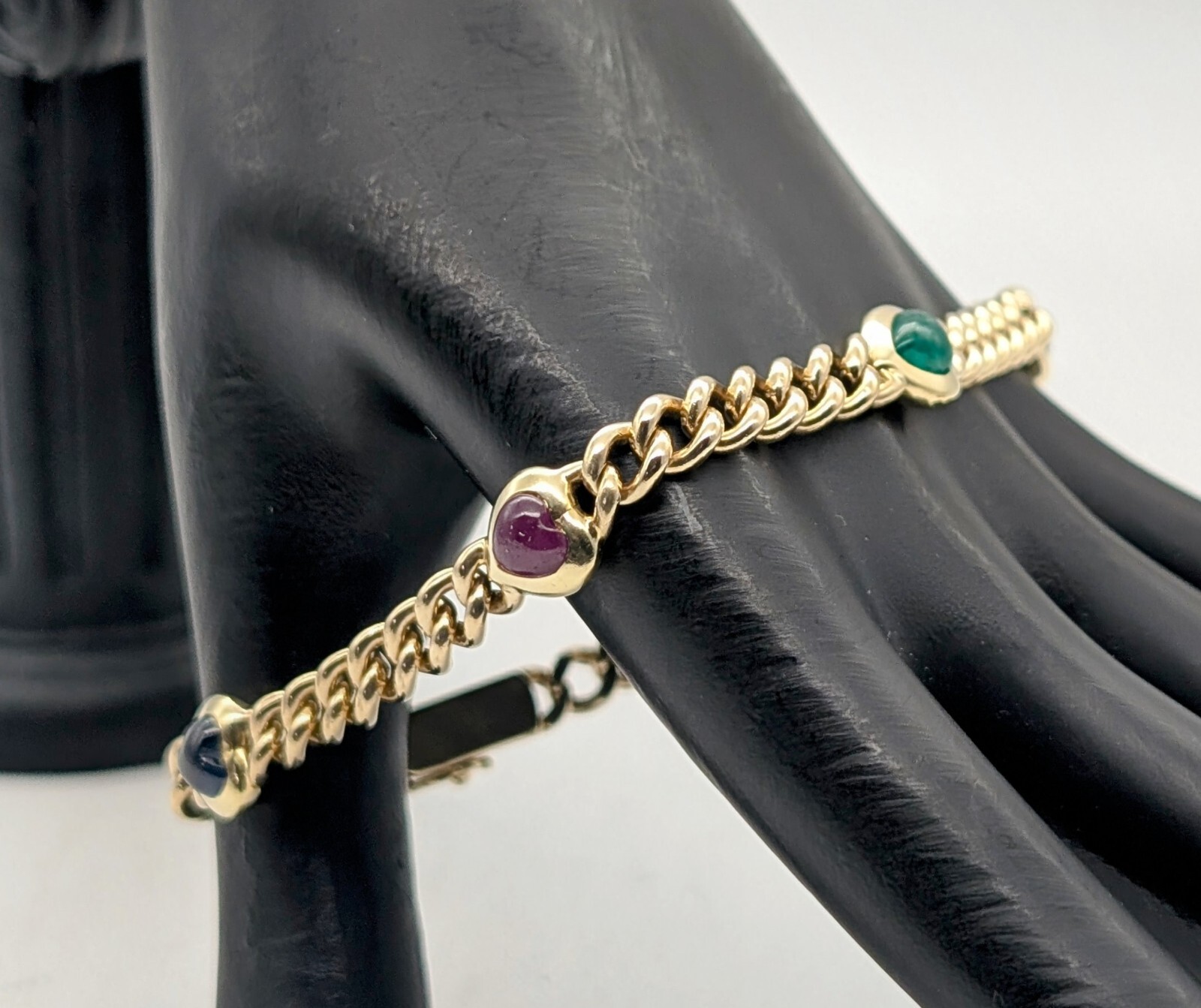 Herz Armband 585/14K Kette Gelbgold 20,50cm Panzerkette 23,10Gr. #1076