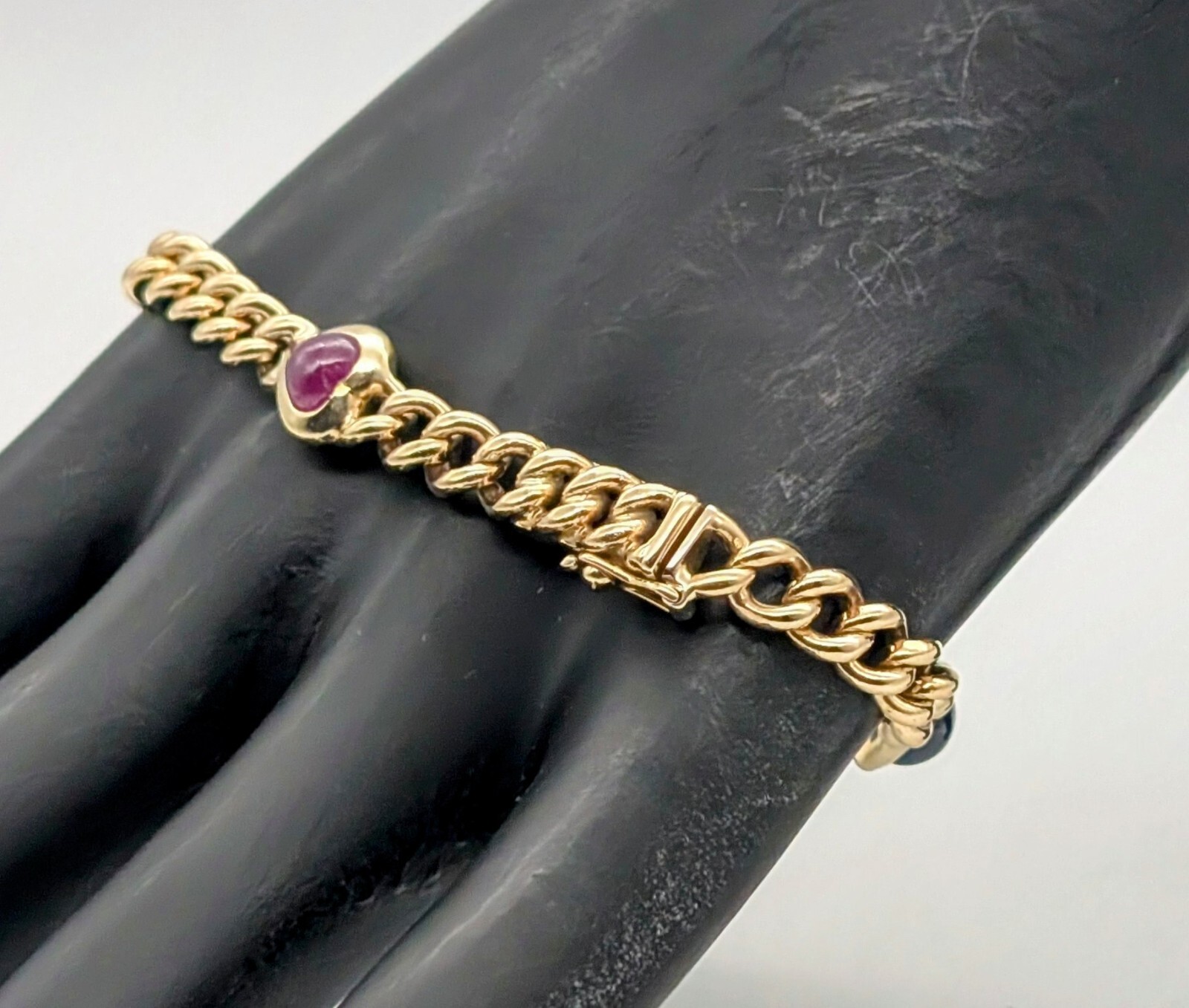 Herz Armband 585/14K Kette Gelbgold 20,50cm Panzerkette 23,10Gr. #1076