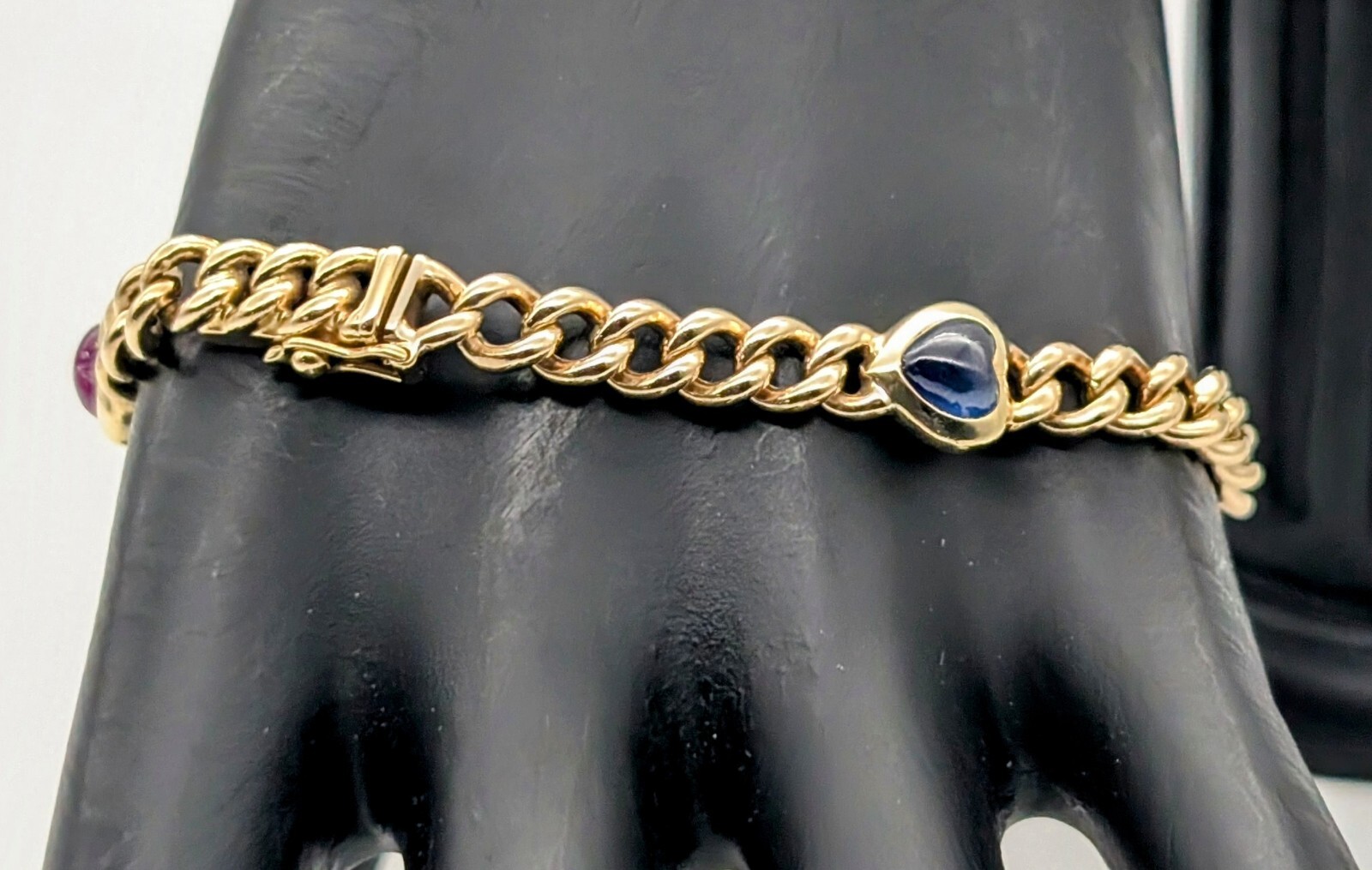 Herz Armband 585/14K Kette Gelbgold 20,50cm Panzerkette 23,10Gr. #1076