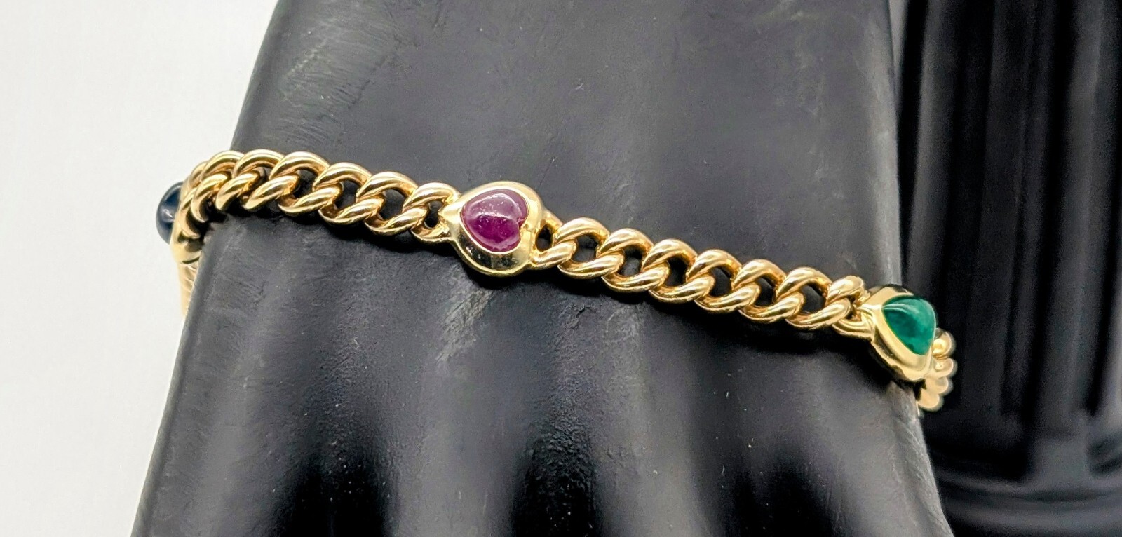 Herz Armband 585/14K Kette Gelbgold 20,50cm Panzerkette 23,10Gr. #1076