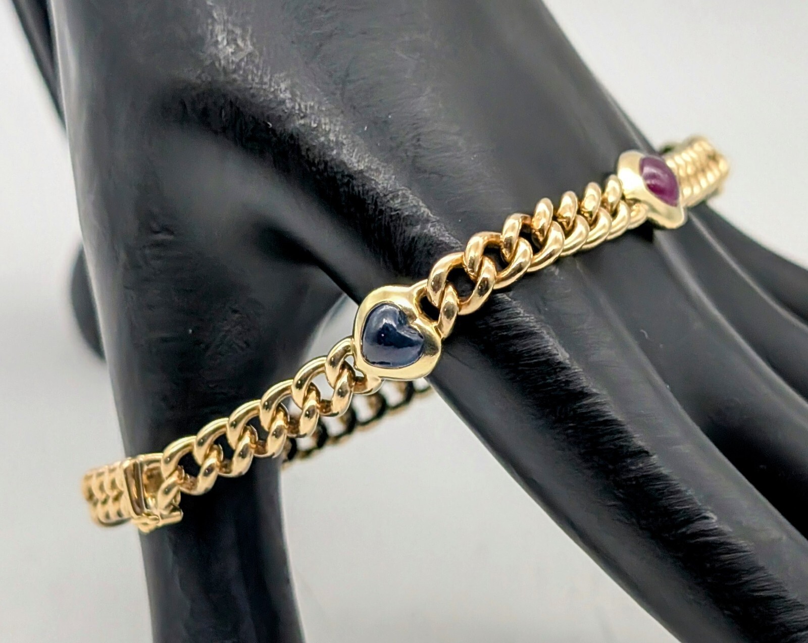 Herz Armband 585/14K Kette Gelbgold 20,50cm Panzerkette 23,10Gr. #1076