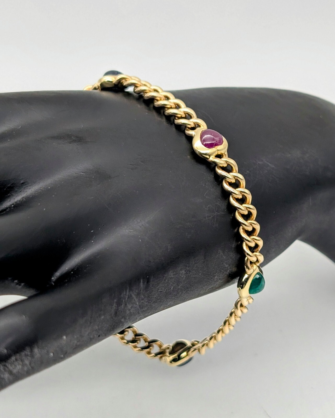 Herz Armband 585/14K Kette Gelbgold 20,50cm Panzerkette 23,10Gr. #1076