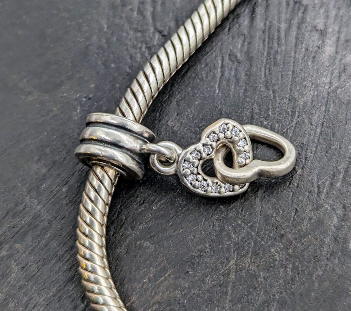 Pandora Armband Armkette 925 Sterling SilberKette 18,50cm 19,80Gr. 2xcharms #248