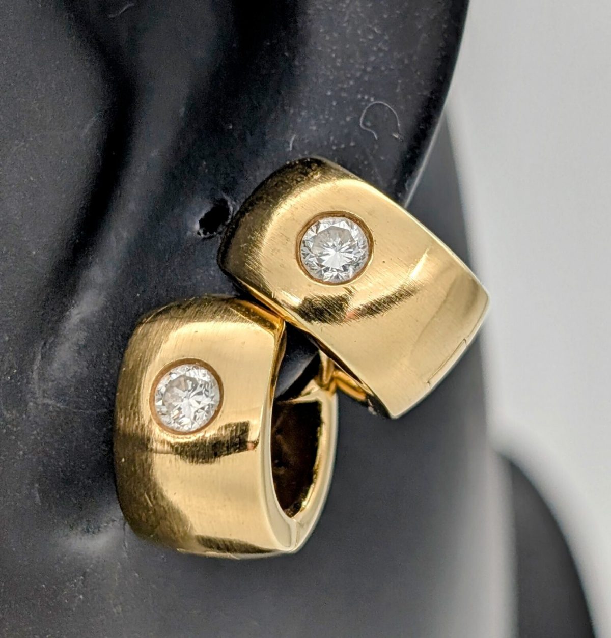 Quinn Brillanten Creolen 750/18K Ohrstecker Gold 9,70Gr. Ohrringe 0,40ct #1109