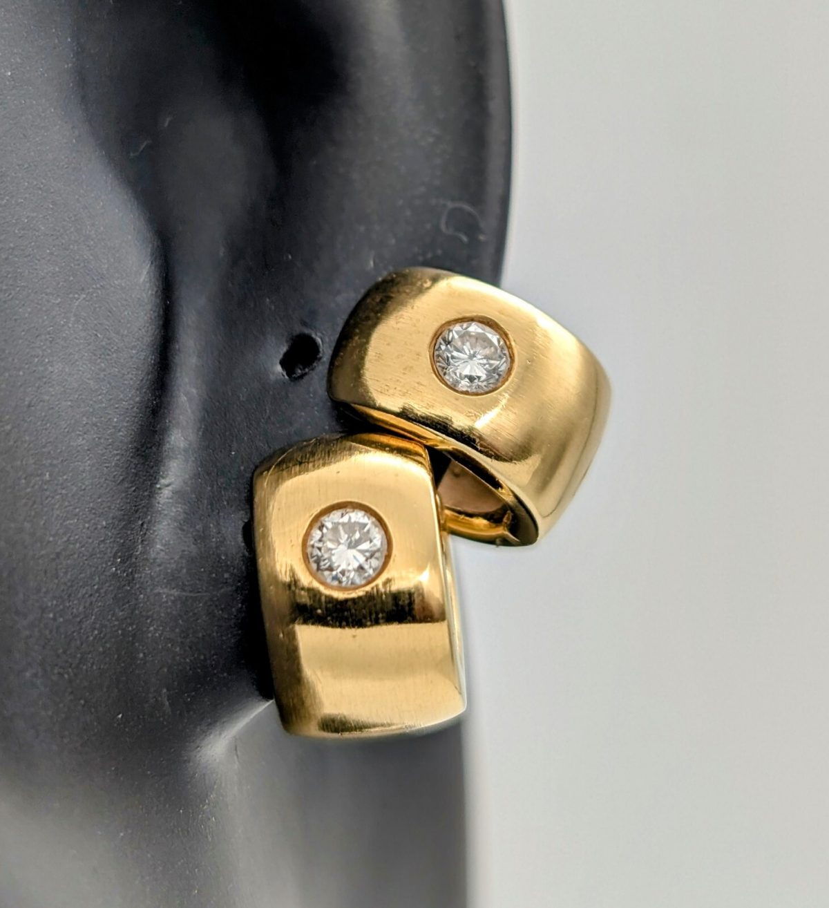 Quinn Brillanten Creolen 750/18K Ohrstecker Gold 9,70Gr. Ohrringe 0,40ct #1109