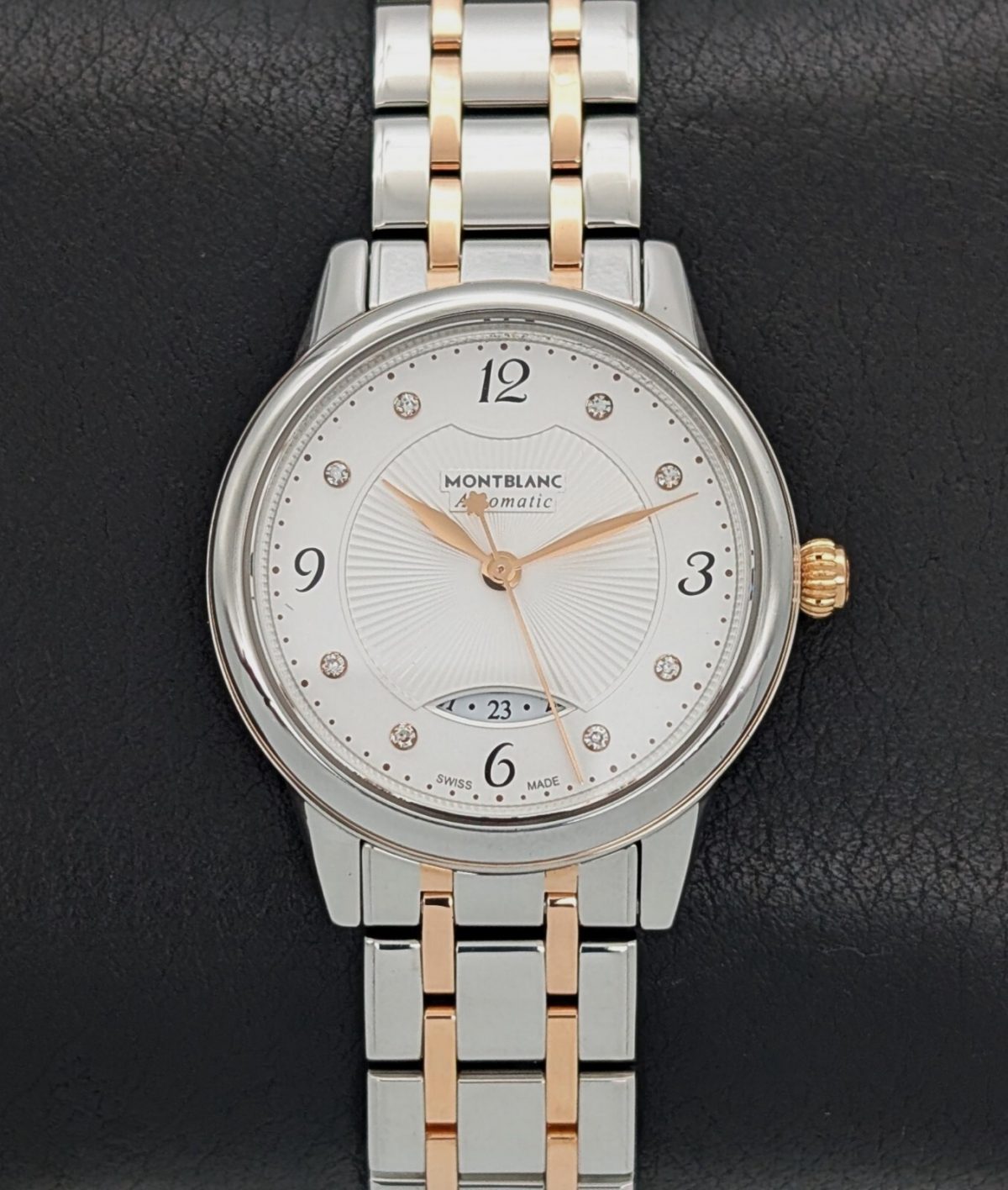 Montblanc Boheme Automatikuhr Weiß Dial Rose Gold 18K Ladies Uhr Ø30mm #274