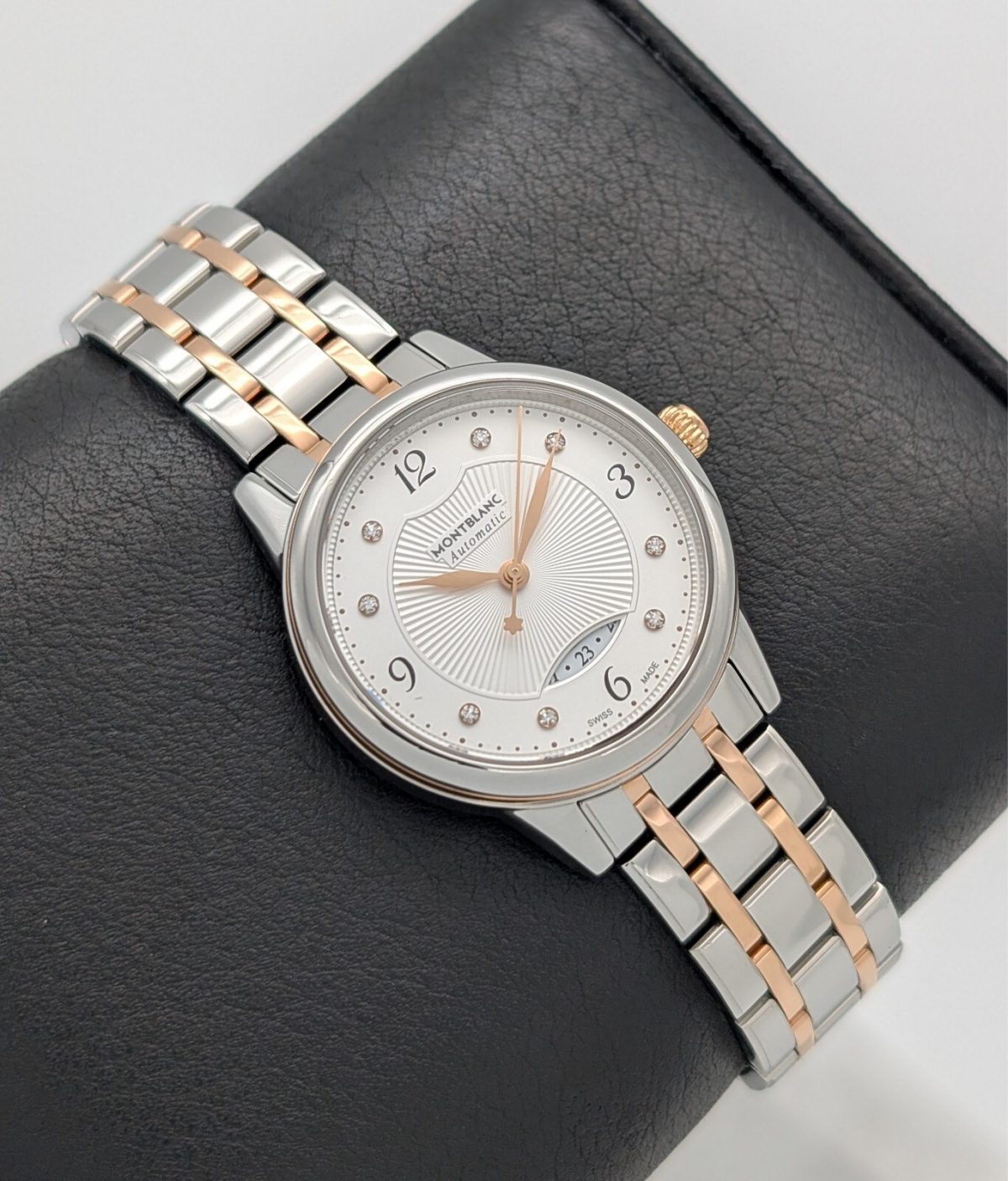 Montblanc Boheme Automatikuhr Weiß Dial Rose Gold 18K Ladies Uhr Ø30mm #274