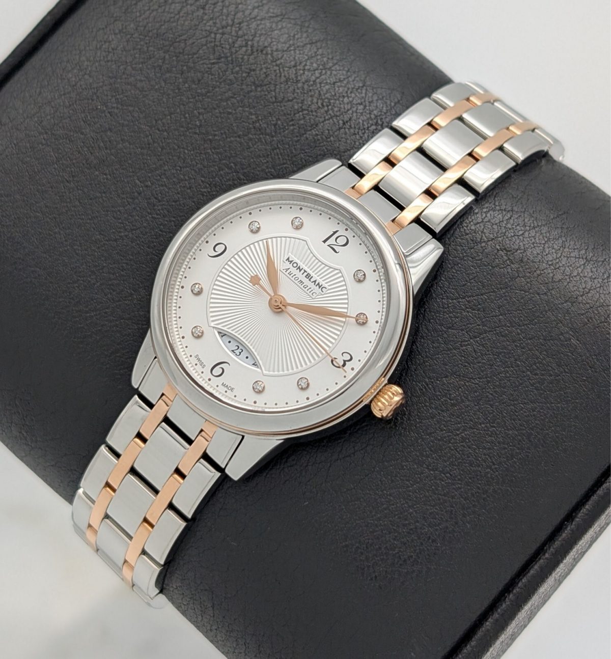 Montblanc Boheme Automatikuhr Weiß Dial Rose Gold 18K Ladies Uhr Ø30mm #274